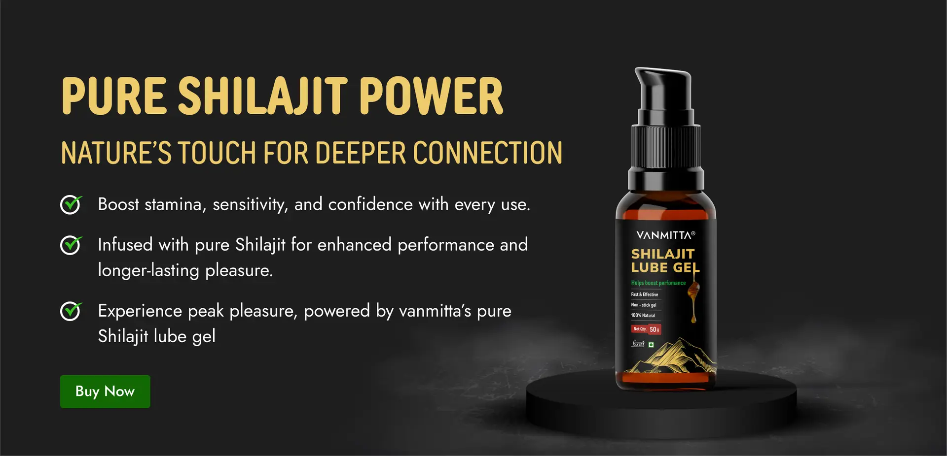 Shilajit Lube Gel Banner